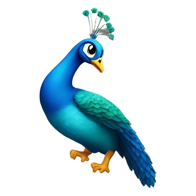 Peacock rock climbing  sticker