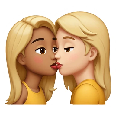 a kiss, cute emoji style sticker