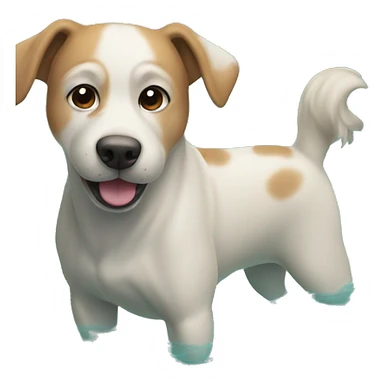 Dog on the pool sticker