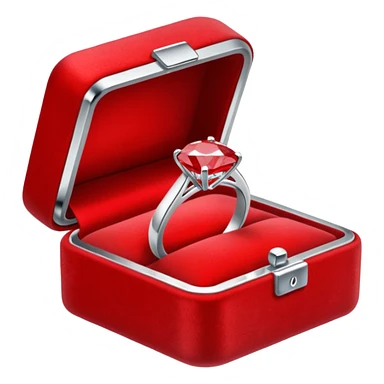 diamond ring in a red box sticker