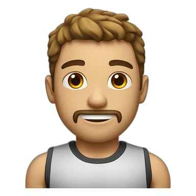 tine guy in gym sticker