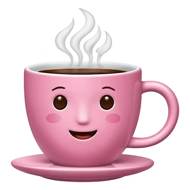 pink coffee cup  sticker