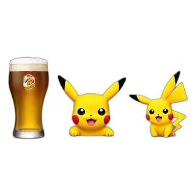 Pikachu,mbappé and ronaldo beer sticker