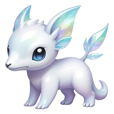  Iridescent white pale fakemon-creature  sticker