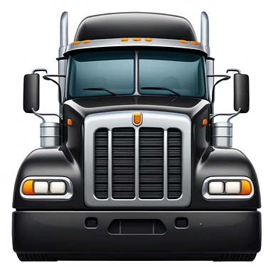 space Black semi Truck Rear sticker