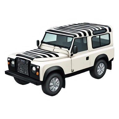 Land rover with zebra stripes sticker