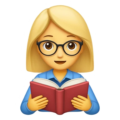 emoji LENDO UM LIVRO ESTUDANDO FEMININO sticker