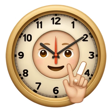 mach mir ein clock it emoji mit zwei finger sticker