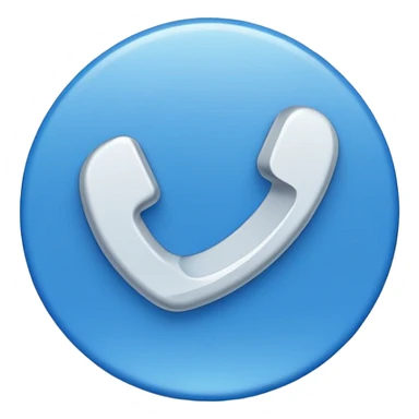 Blue circle with a white tick inside sticker