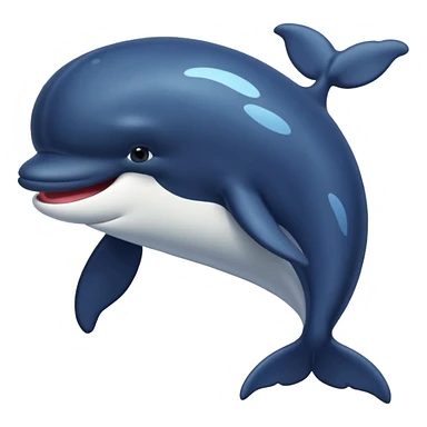 une baleine avec plein de cheveux noirs sticker