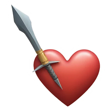 Gun shooting heart sticker