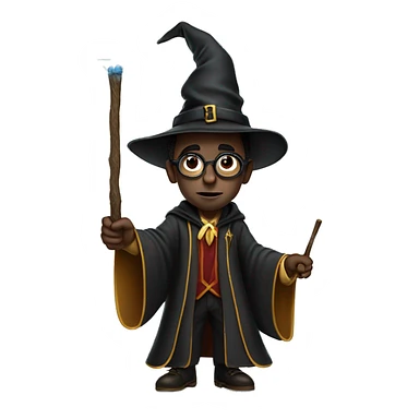 P diddy dressed up as a harry potter wizard full body holding a wand and pointing it at something sticker