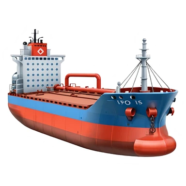 Seaport with a tanker in PNG format sticker