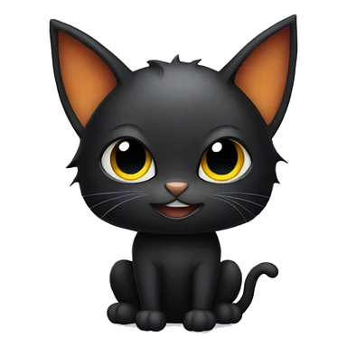 a black cat wearing a halloween costume dressed as a bat sticker