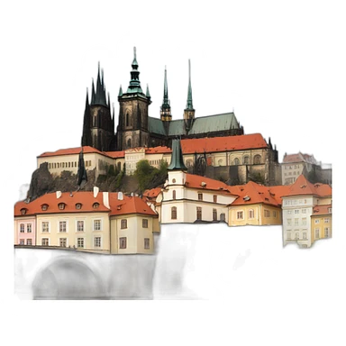 Prague castle sticker
