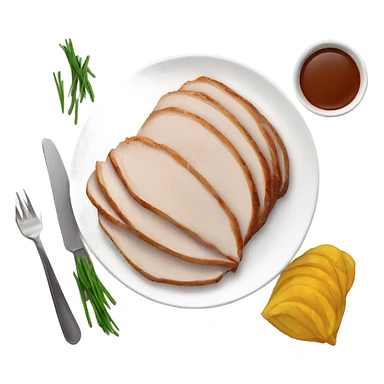 Easy Sliced Turkey Breast in a plate sticker