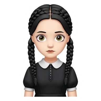 Un emoji de Mercredi Addams sticker