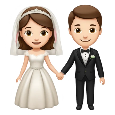 Wedding Modern Classic 2 face sticker