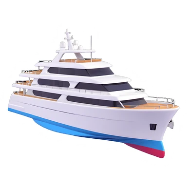 make a 70ft motor yacht facing to the right  sticker