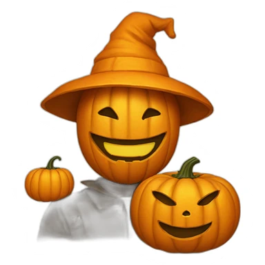 Pumpkin man sticker