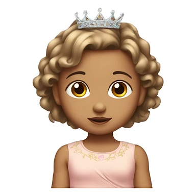 Baby girl with tiara sticker