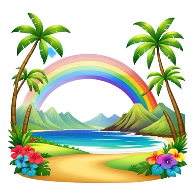 Hawaii rainbow sticker