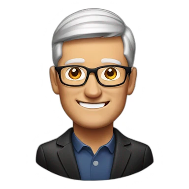 Tim cook chocolate cake sticker