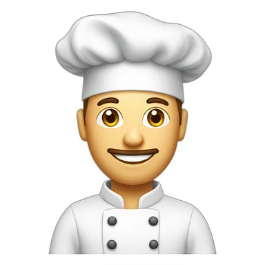 french chef with croissant sticker