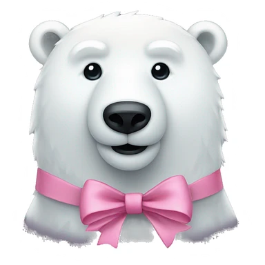 Polar bear whit pink bow sticker
