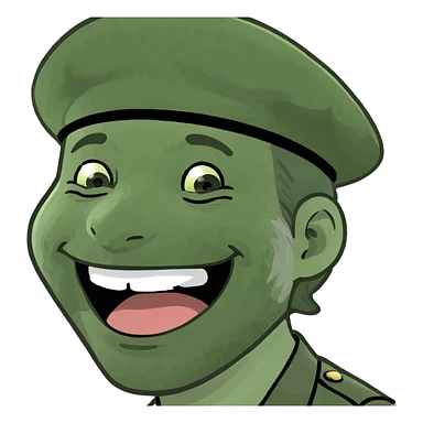 laughing emoji with beret sticker