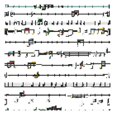 Musical notes with happy, whimsical feeling, representing singing or melody "Tralalelo" sticker