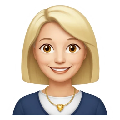 FEMME 60 ANS CHEVEUX CARRé blonds yeux marrons sourrir sticker