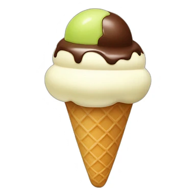 Ice Cream choclate pistachio sticker