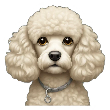 Poodle in a tent sticker