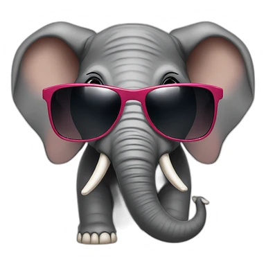 Elephant with sunglass sticker