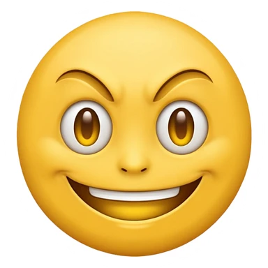 Classic Emoji making an evil smiling face sticker