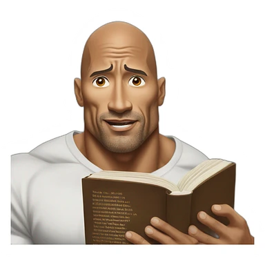 the rock reading the Bible sticker