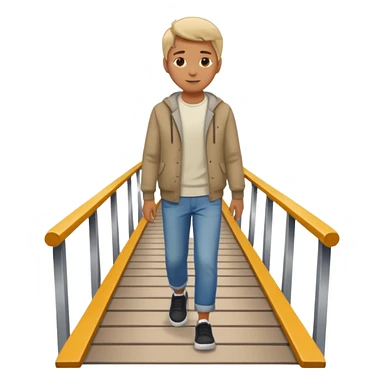 walking through the bridge sticker