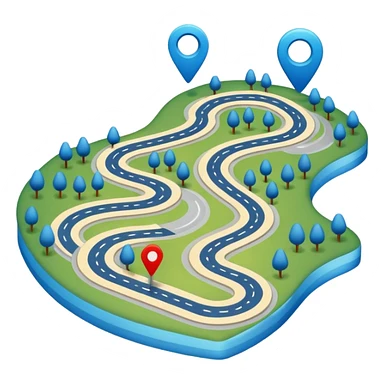 create a realistic emoji showing a logistic route sticker