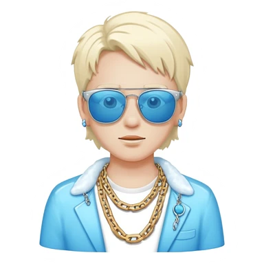 🥶 with chain and sungalsses sticker