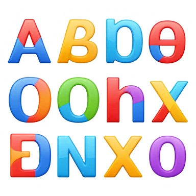 Alphabet sticker