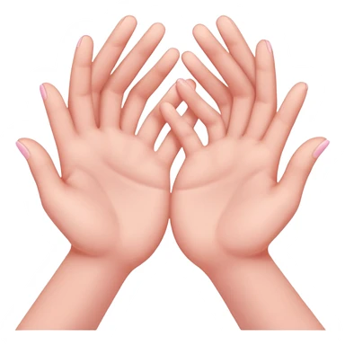 hands that are touching sticker