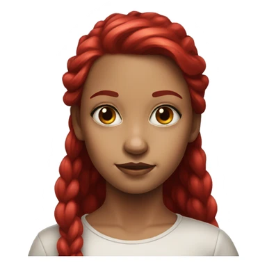 realistic portrait of girl with red powers sticker