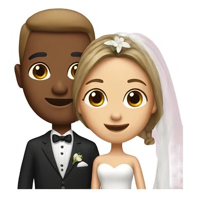 Newly married couple sticker