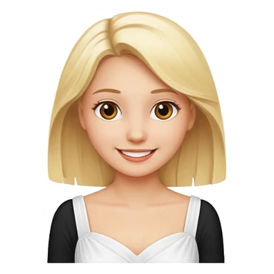 a blonde girl with white dress sticker