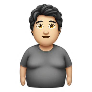 obese-long-black-hair-man sticker