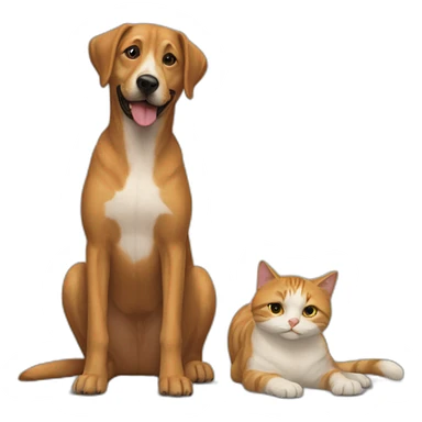 Un chien et un chat sticker