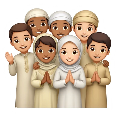 Kids celebrating Eid  sticker