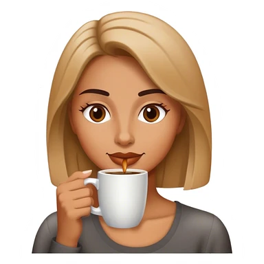 Woman who drinks Coffee sticker