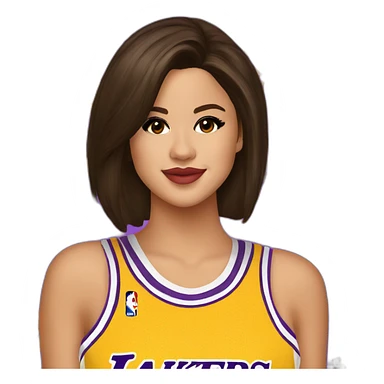 selena gomez in yellow lakers jersey sticker